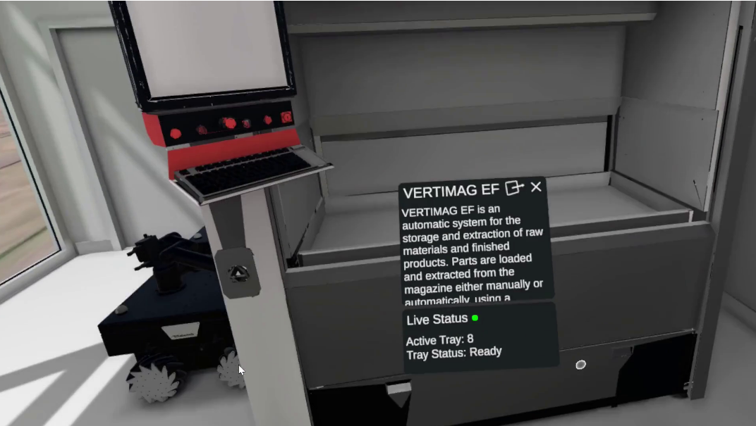 ICELab Demo: an industrial digital-twin and simulator in VR